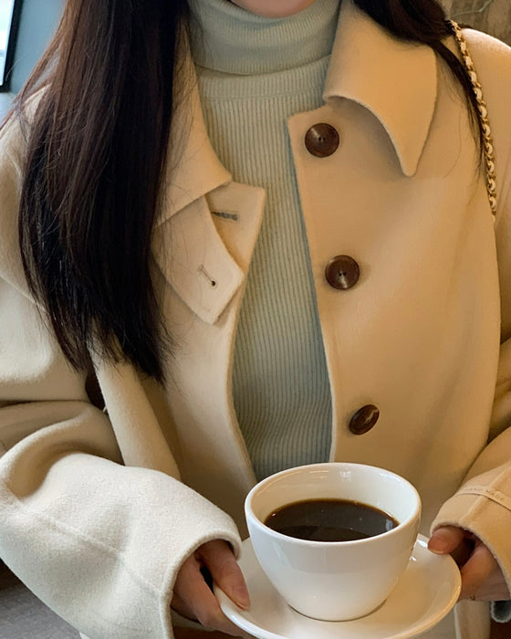 Butter 100% Wool Short Coat