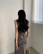 Hip Shirring Long Skirt