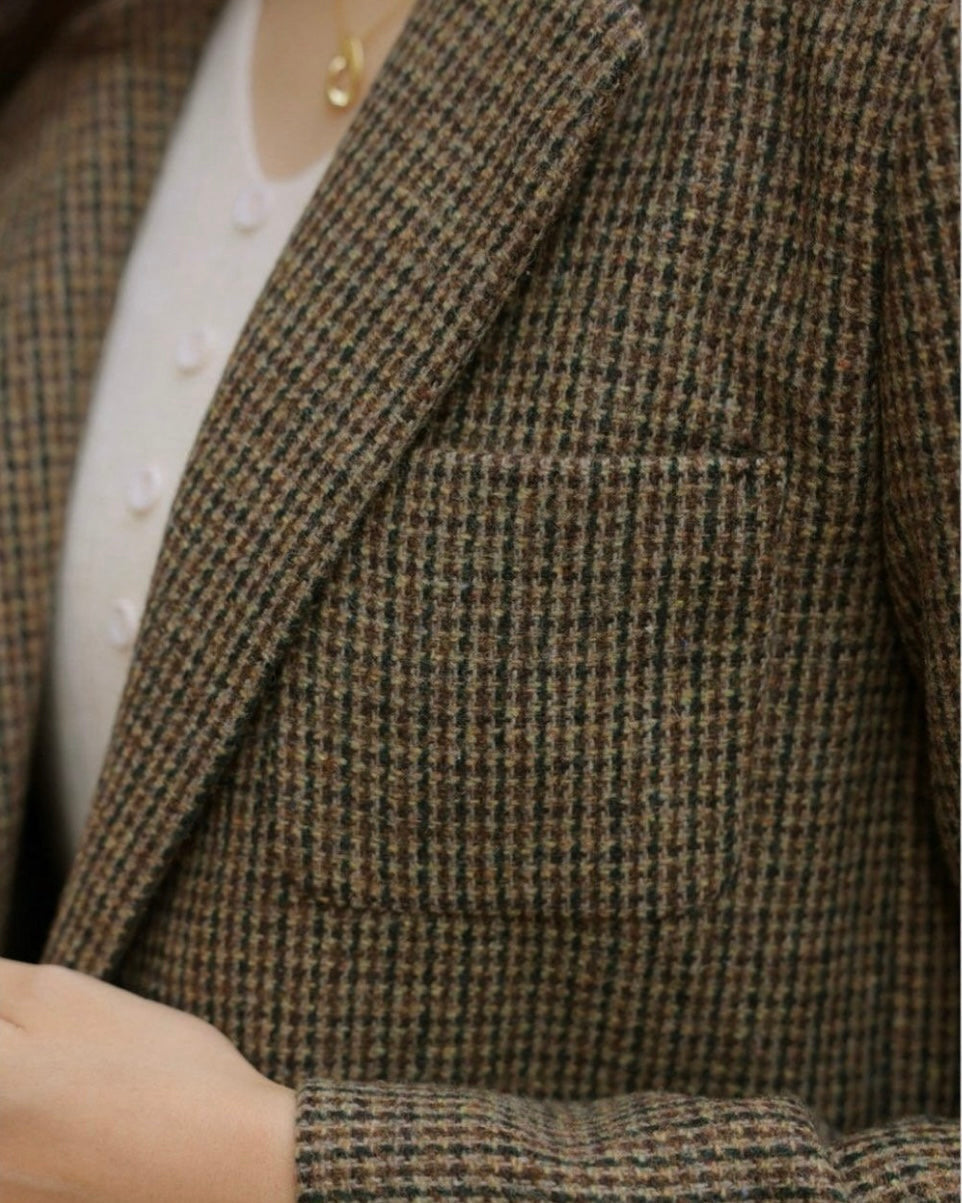 Classic Check Wool Jacket - 60% Wool
