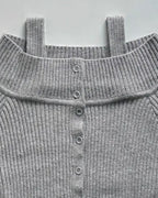 Two-Way Off-Shoulder Ribbed Knit
