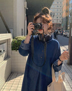Denim Overfit Maxi Dress