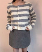Boucle Striped Cardigan