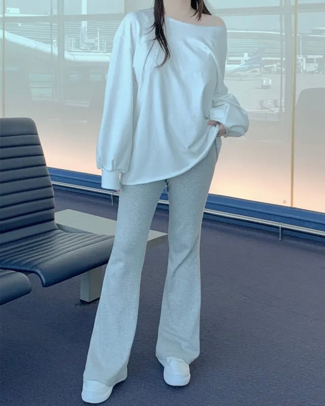 Modal Banding Flared Pants