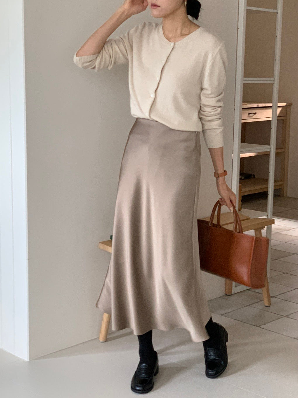 [S,M] Jian Satin Skirt