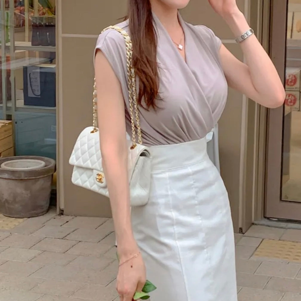 V Wrap Blouse