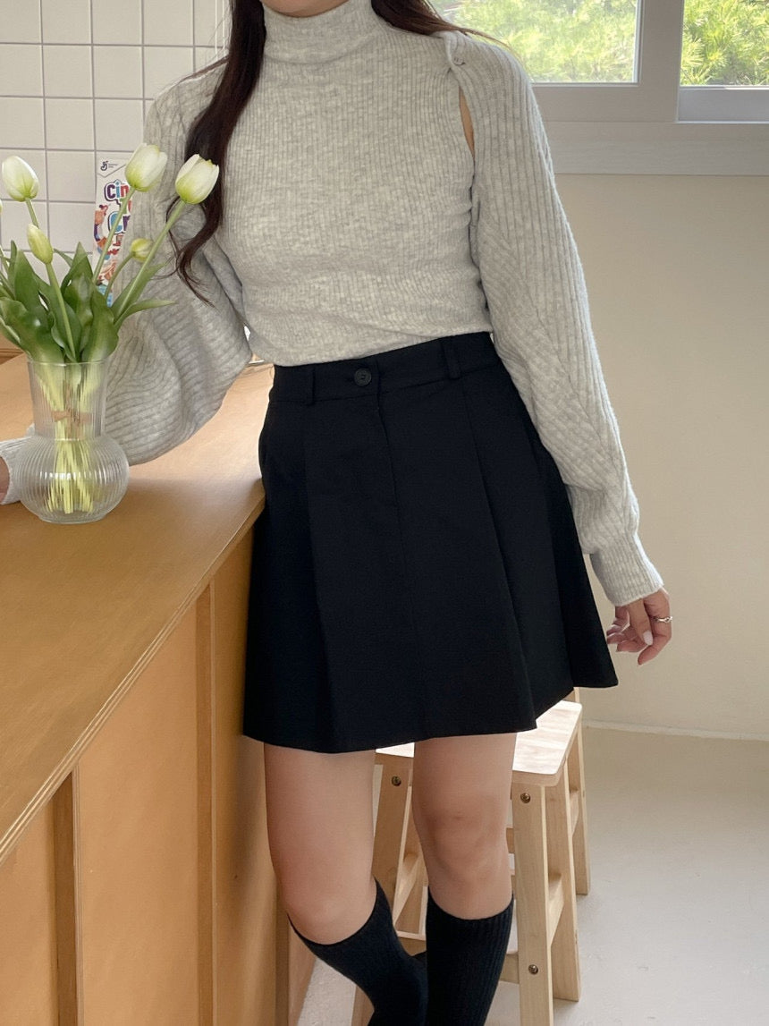 Button Bolero Cardigan Set