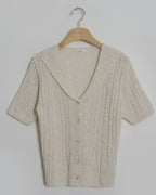 Collar Cable Cardigan
