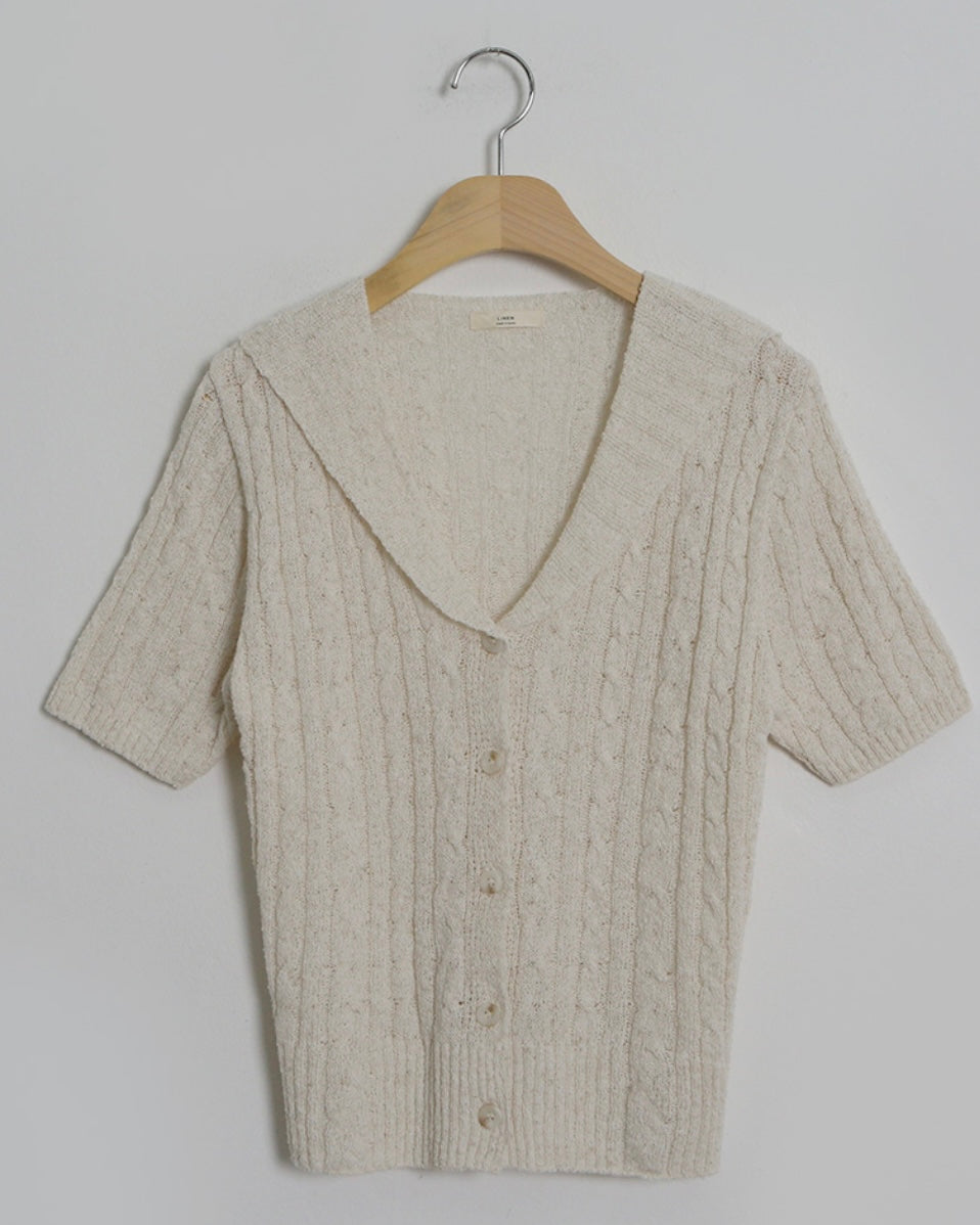 Collar Cable Cardigan