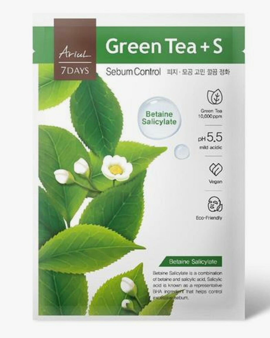 [ Ariul ] 7 Days Green Tea + S Sebum Control Mask Sheets 3P