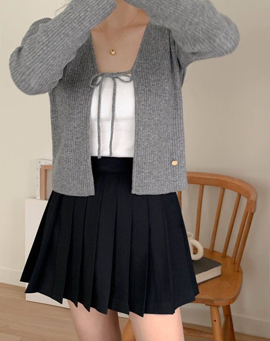 Cashmere Wool Ribbon Cardigan