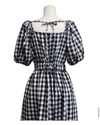 Puff Shoulder Long Dress