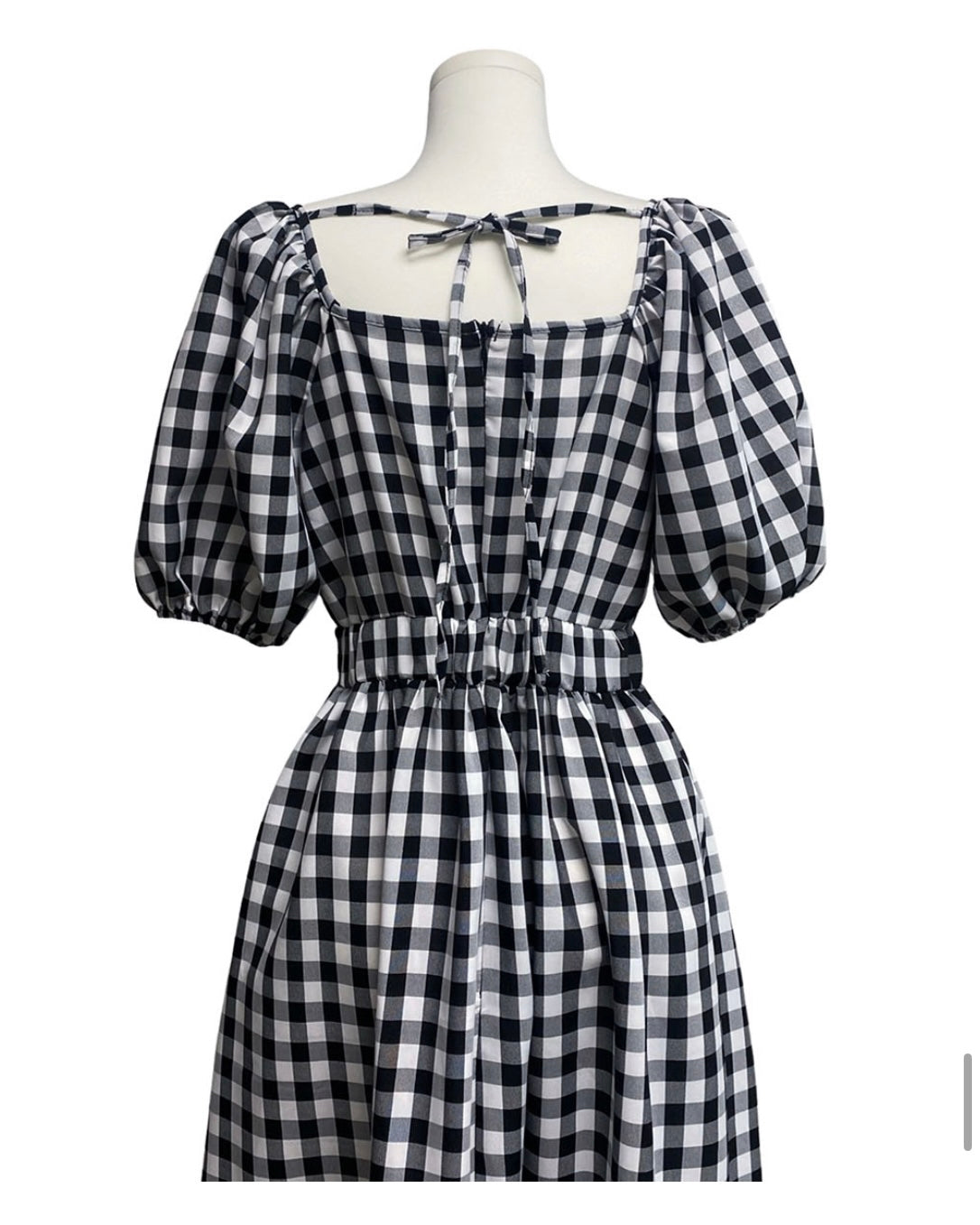 Puff Shoulder Long Dress