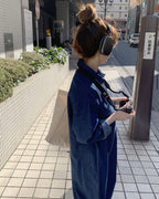 Denim Overfit Maxi Dress