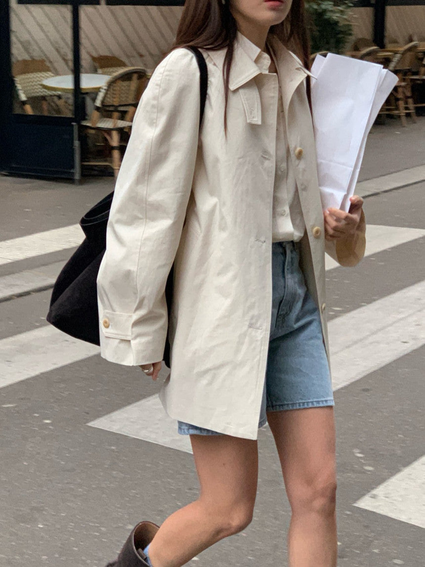 Premium Iena Half Trench Coat