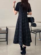 Lia Tweed Flared Dress