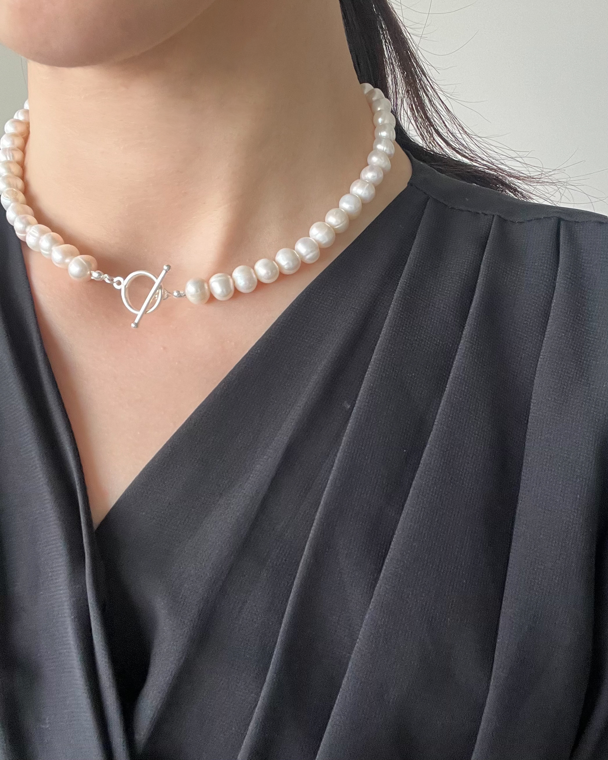 Silver Ugly Freshwater Pearl Necklace