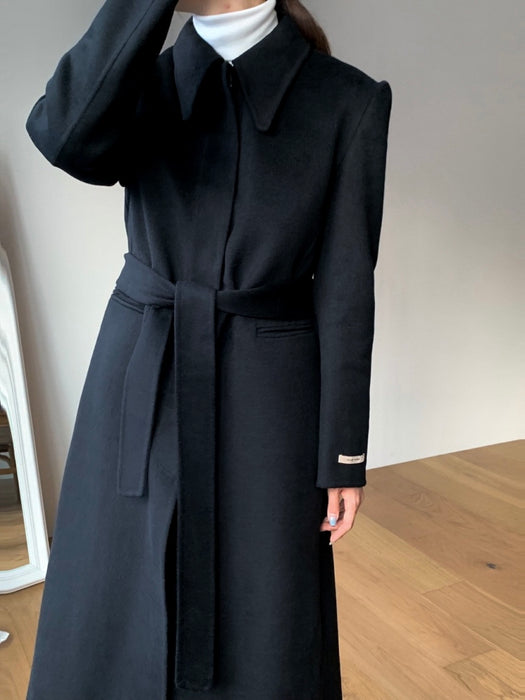 Vin Handmade 90% Wool Coat with Padded Vest