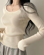 Alina Square-Neck Knit Top