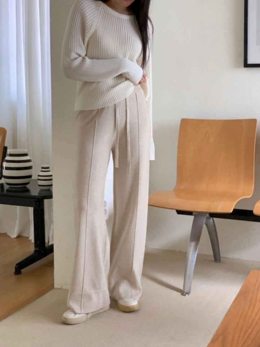 Pintuck Knitted Pants