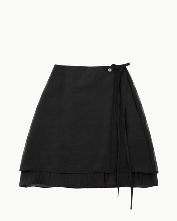 Stay Two Button Skirt