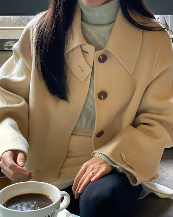 Butter 100% Wool Short Coat