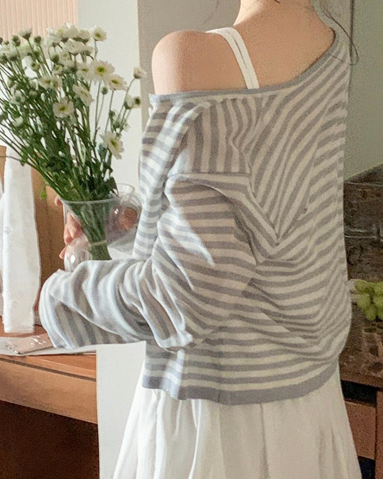 Breezy Striped Cardigan