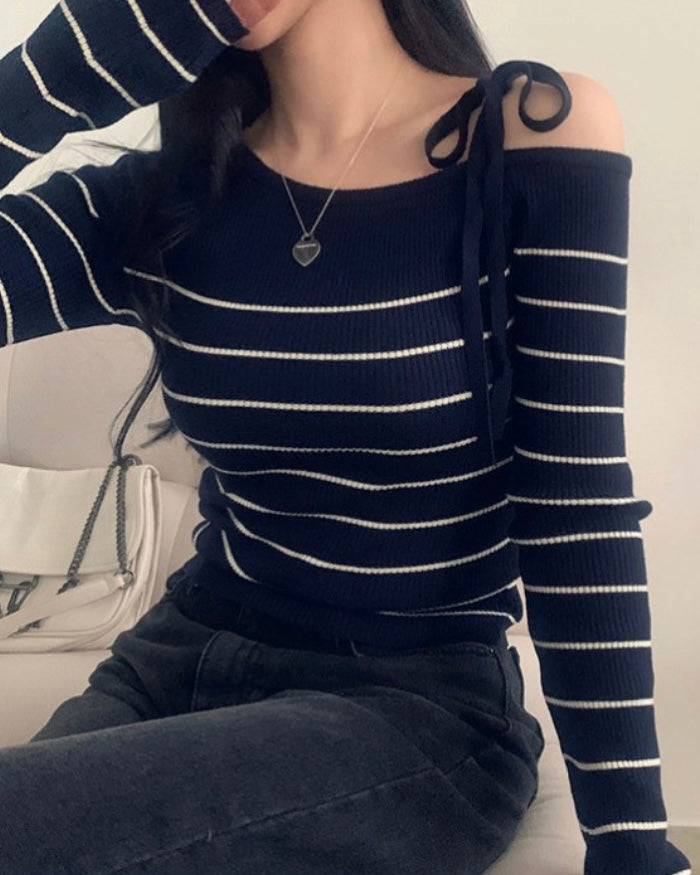 Striped Ribbon Knit