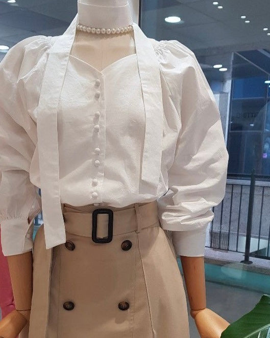 Hershey Tie Blouse