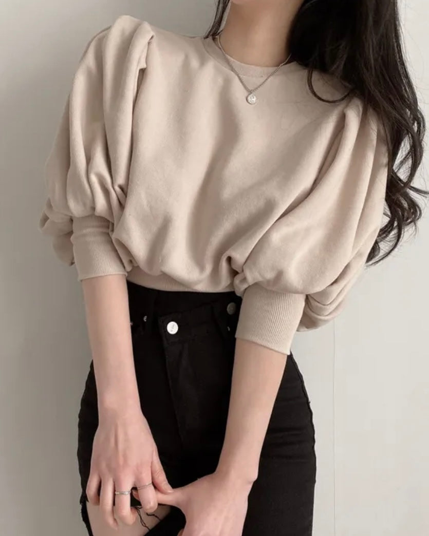 Puff Back-Zip Pullover