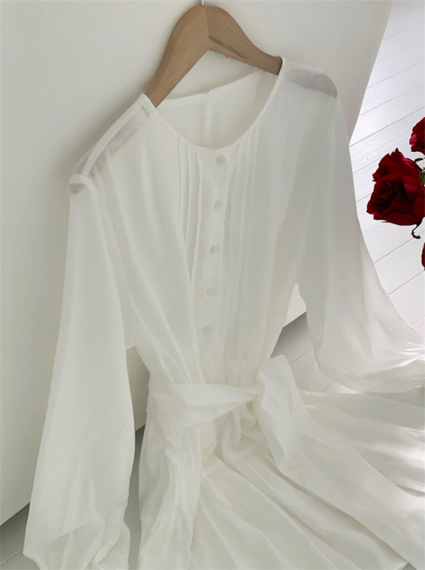 [ Pre-order ] Laurent Pintuck Dress