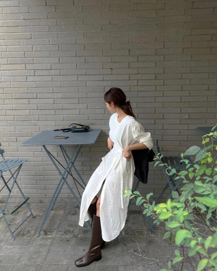 [ Pre-order ] Buckle Shirt Dress