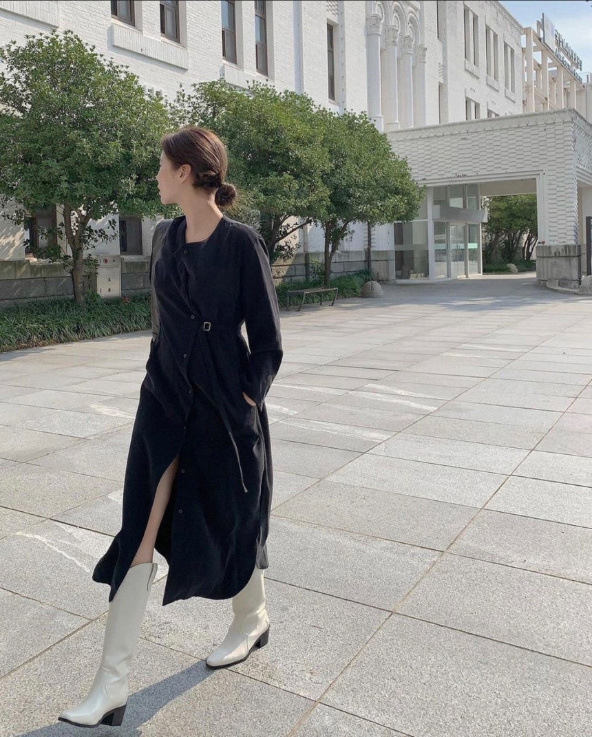 [ Pre-order ] Buckle Shirt Dress