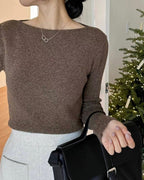 Ruby Boat-Neck Knit