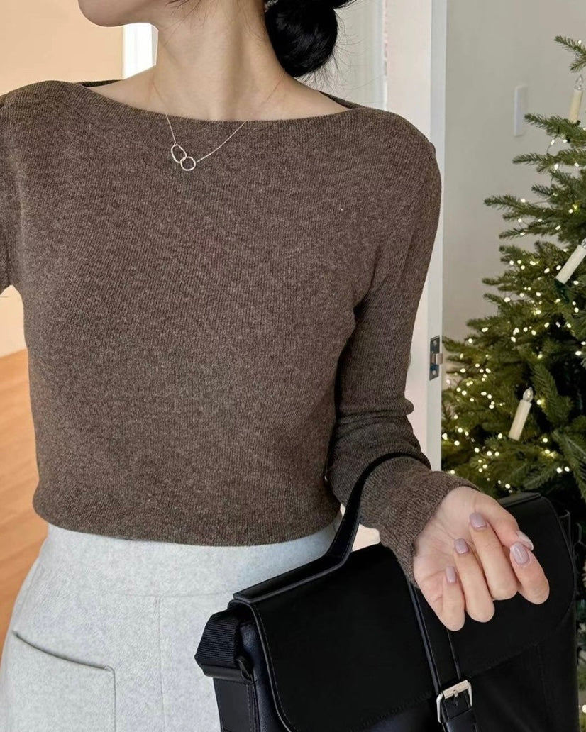 Ruby Boat-Neck Knit