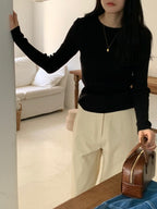 Round Ripped Knit