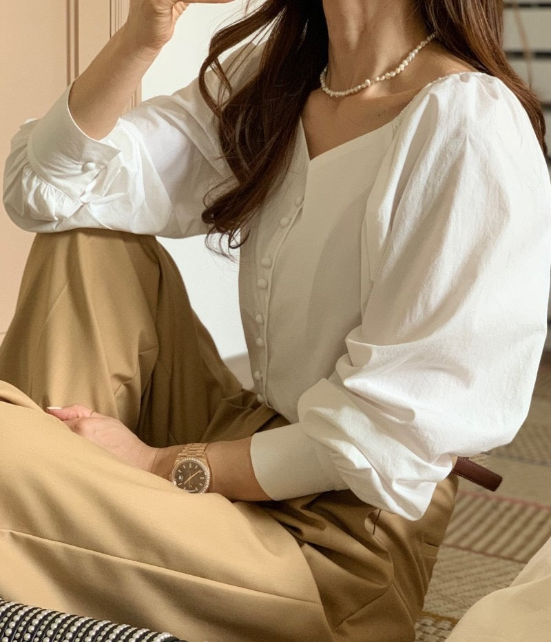 Hershey Tie Blouse