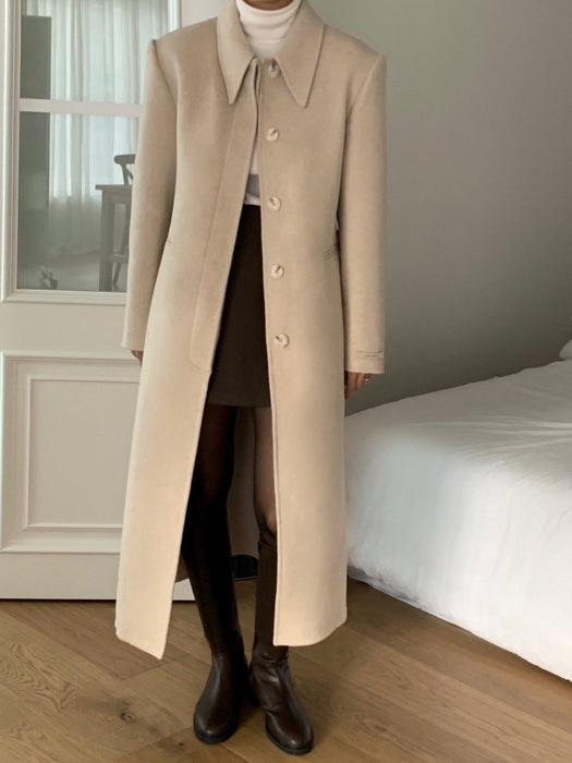 Vin Handmade 90% Wool Coat with Padded Vest