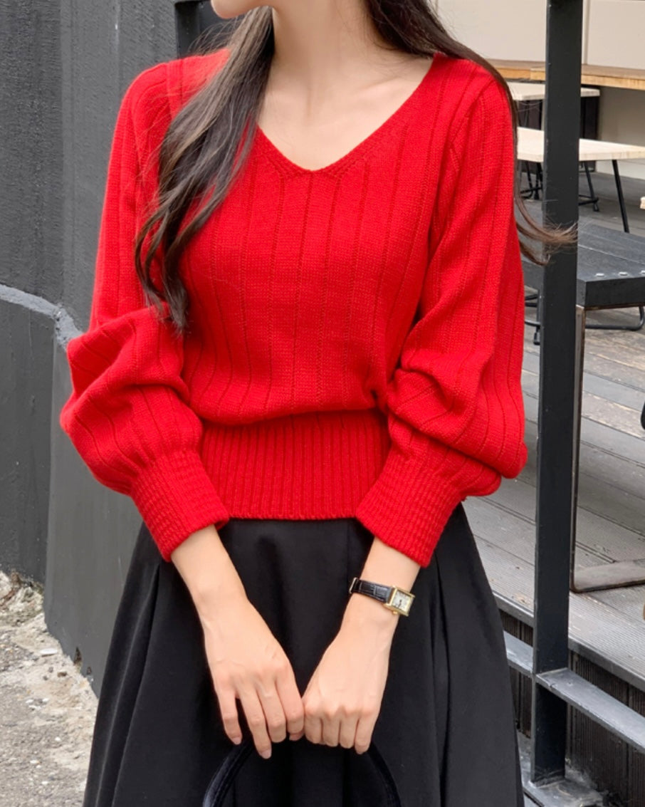 Balloon Sleeves Knit