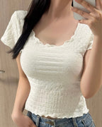 [ Sale Excluded ] Yoru Back Ribobn Top