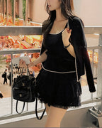 Wave Knit Cardigan Set