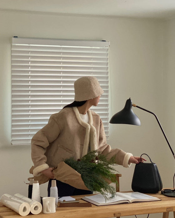 Stitch Shearling Jacket - 60% Wool