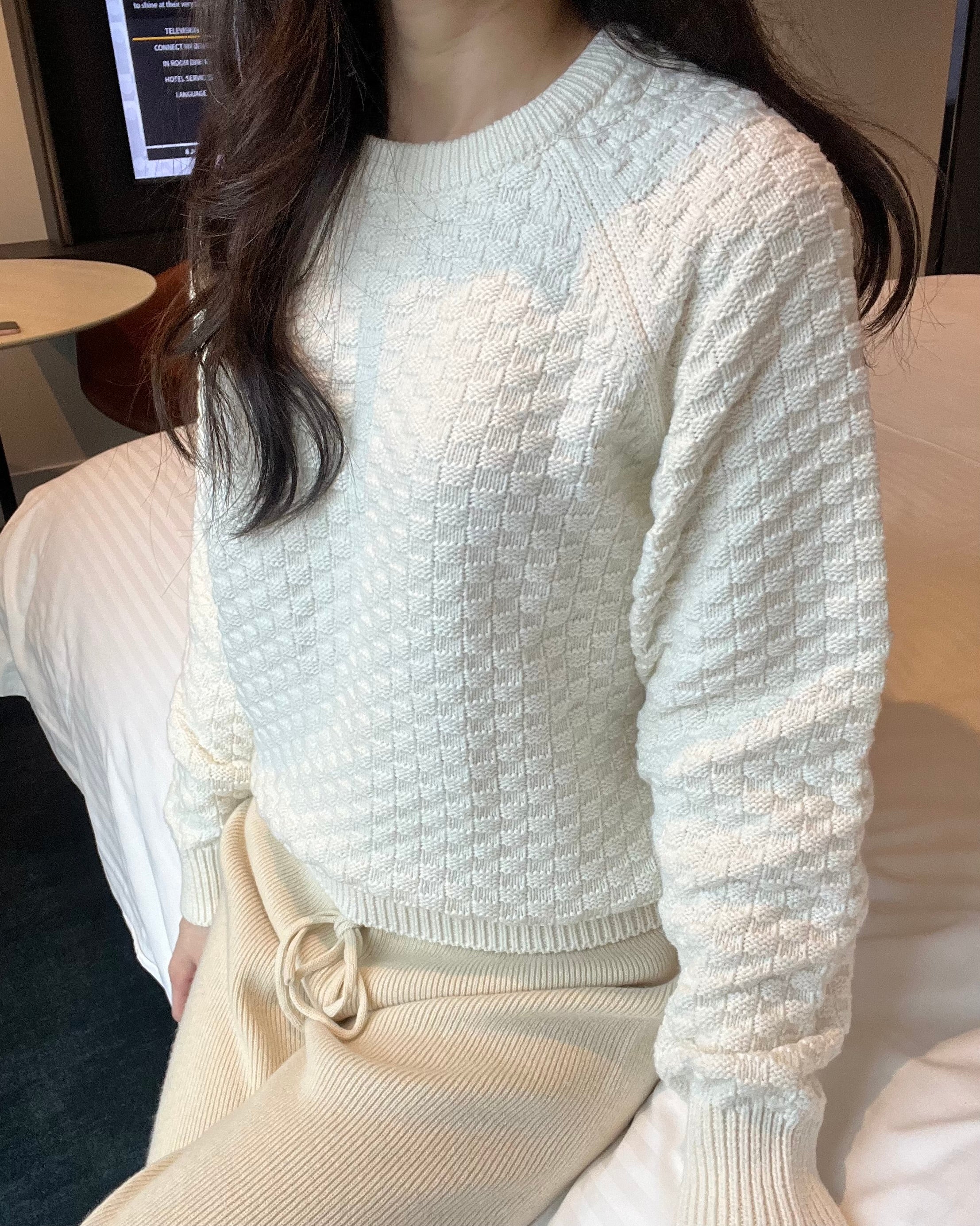 Grid Knit Top