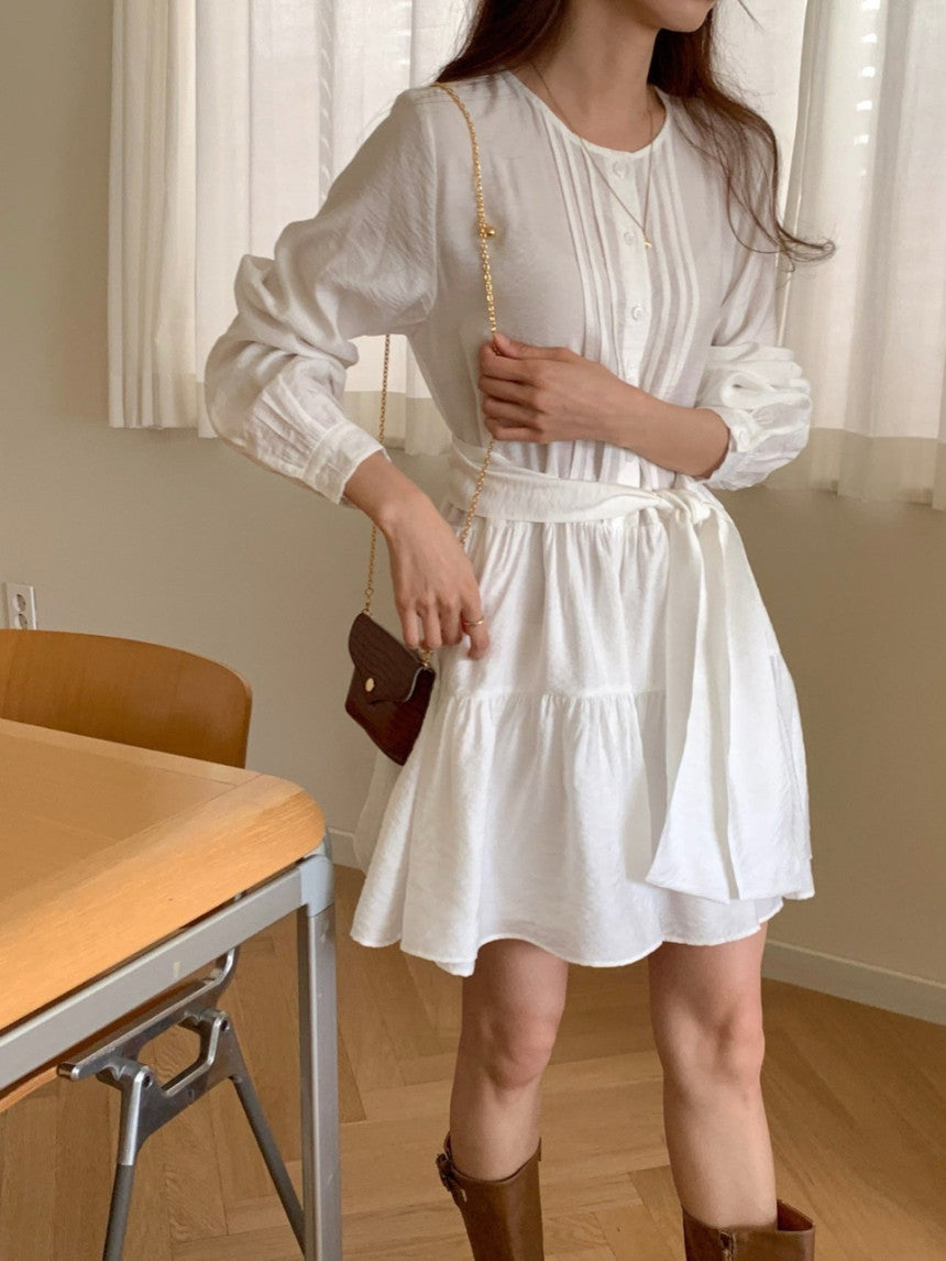 [ Pre-order ] Laurent Pintuck Dress