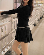 Wave Knit Cardigan Set