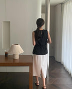 Wrinkle Tencel Sleeveless Blouse