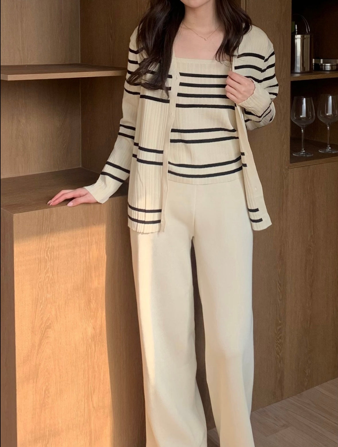 Striped Three-Piece Set