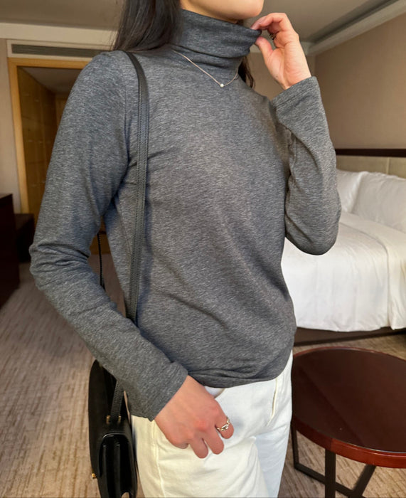 Mari Brushed Turtle-Neck