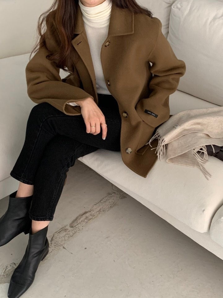 [ Pre-order ] Panna Half Wool Coat