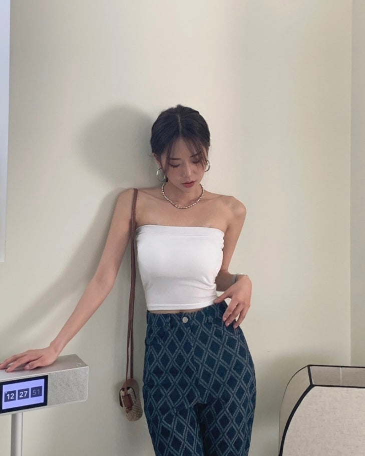 Built-In Padded Banding Tube Top