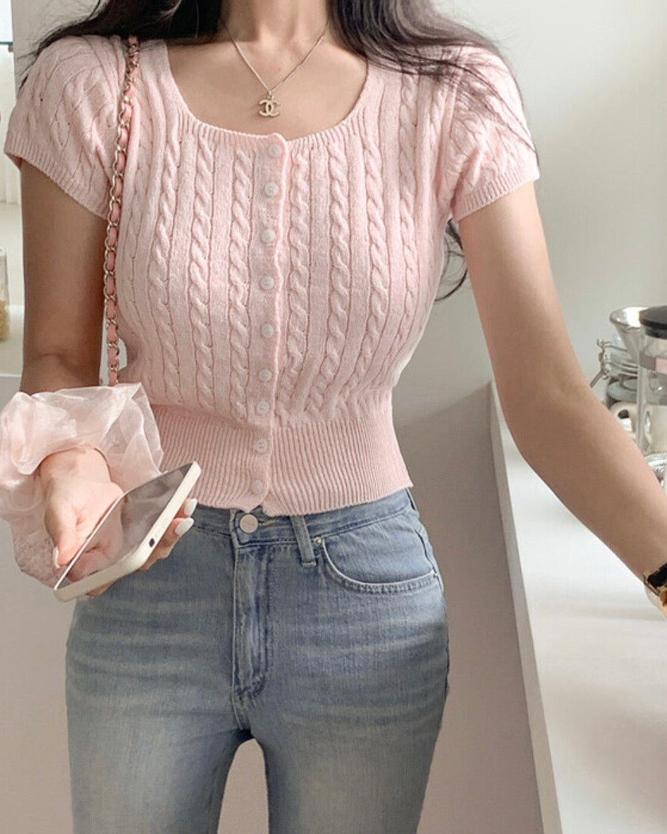 [ Sale Excluded ] Cotton Cable Cardigan